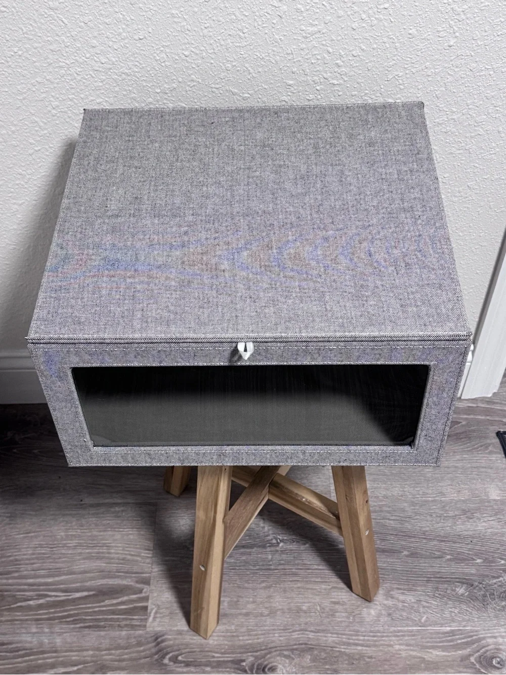 Cambridge Drop-Front Sweater Box in Grey - The Container Store EUC